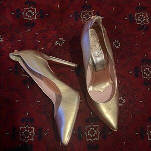 Ted Baker Gold Glamorous Heels size 41 preowned used high